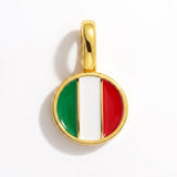 Charm - Flag Round – Gold