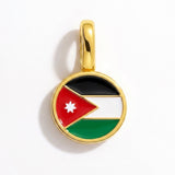 Charm - Flag Round – Gold