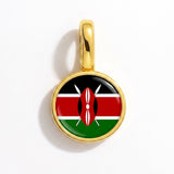 Charm - Flag Round – Gold