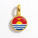 Charm - Flag Round – Gold
