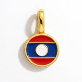 Charm - Flag Round – Gold