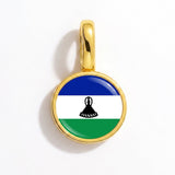Charm - Flag Round – Gold