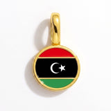 Charm - Flag Round – Gold