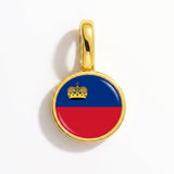 Charm - Flag Round – Gold
