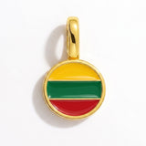 Charm - Flag Round – Gold