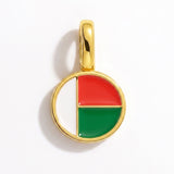 Charm - Flag Round – Gold