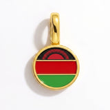 Charm - Flag Round – Gold