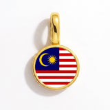 Charm - Flag Round – Gold