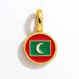 Charm - Flag Round – Gold