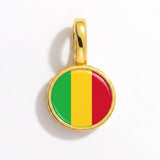 Charm - Flag Round – Gold