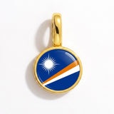 Charm - Flag Round – Gold