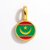 Charm - Flag Round – Gold