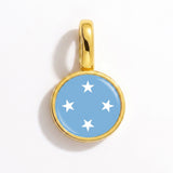 Charm - Flag Round – Gold