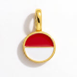 Charm - Flag Round – Gold
