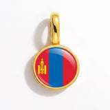 Charm - Flag Round – Gold