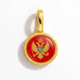 Charm - Flag Round – Gold