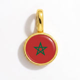 Charm - Flag Round – Gold