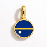 Charm - Flag Round – Gold