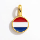 Charm - Flag Round – Gold