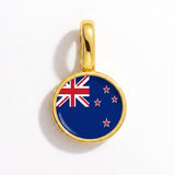 Charm - Flag Round – Gold