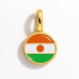 Charm - Flag Round – Gold