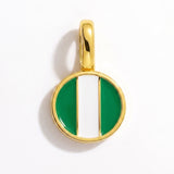 Charm - Flag Round – Gold