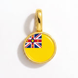 Charm - Flag Round – Gold