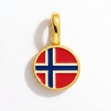 Charm - Flag Round – Gold