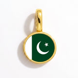 Charm - Flag Round – Gold