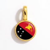 Charm - Flag Round – Gold