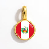 Charm - Flag Round – Gold