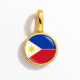 Charm - Flag Round – Gold