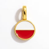 Charm - Flag Round – Gold