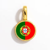 Charm - Flag Round – Gold