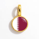 Charm - Flag Round – Gold