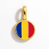 Charm - Flag Round – Gold