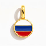 Charm - Flag Round – Gold