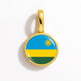Charm - Flag Round – Gold