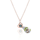Personalised photo necklace - heart-shaped