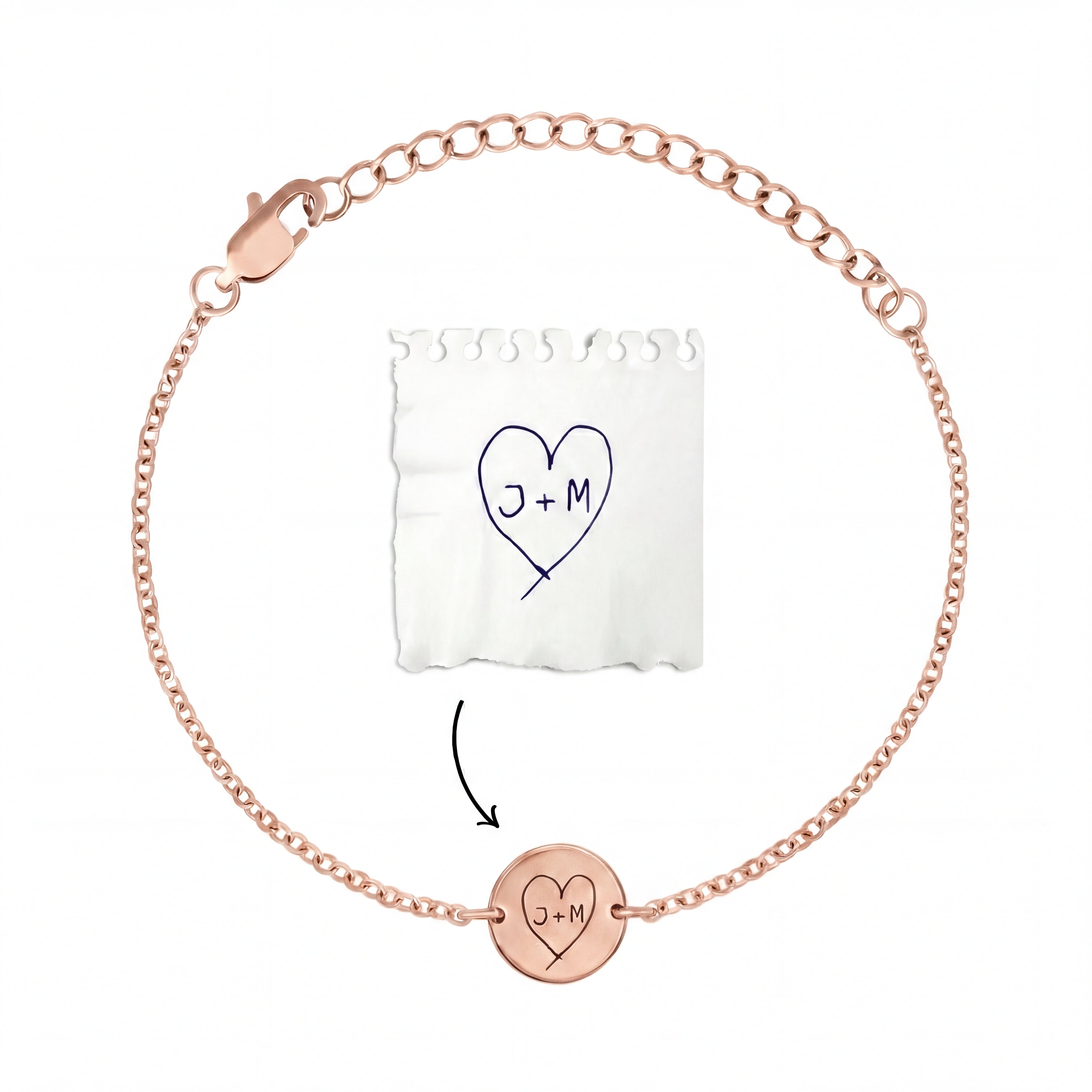 Personalised bracelet with your own handwriting/drawing