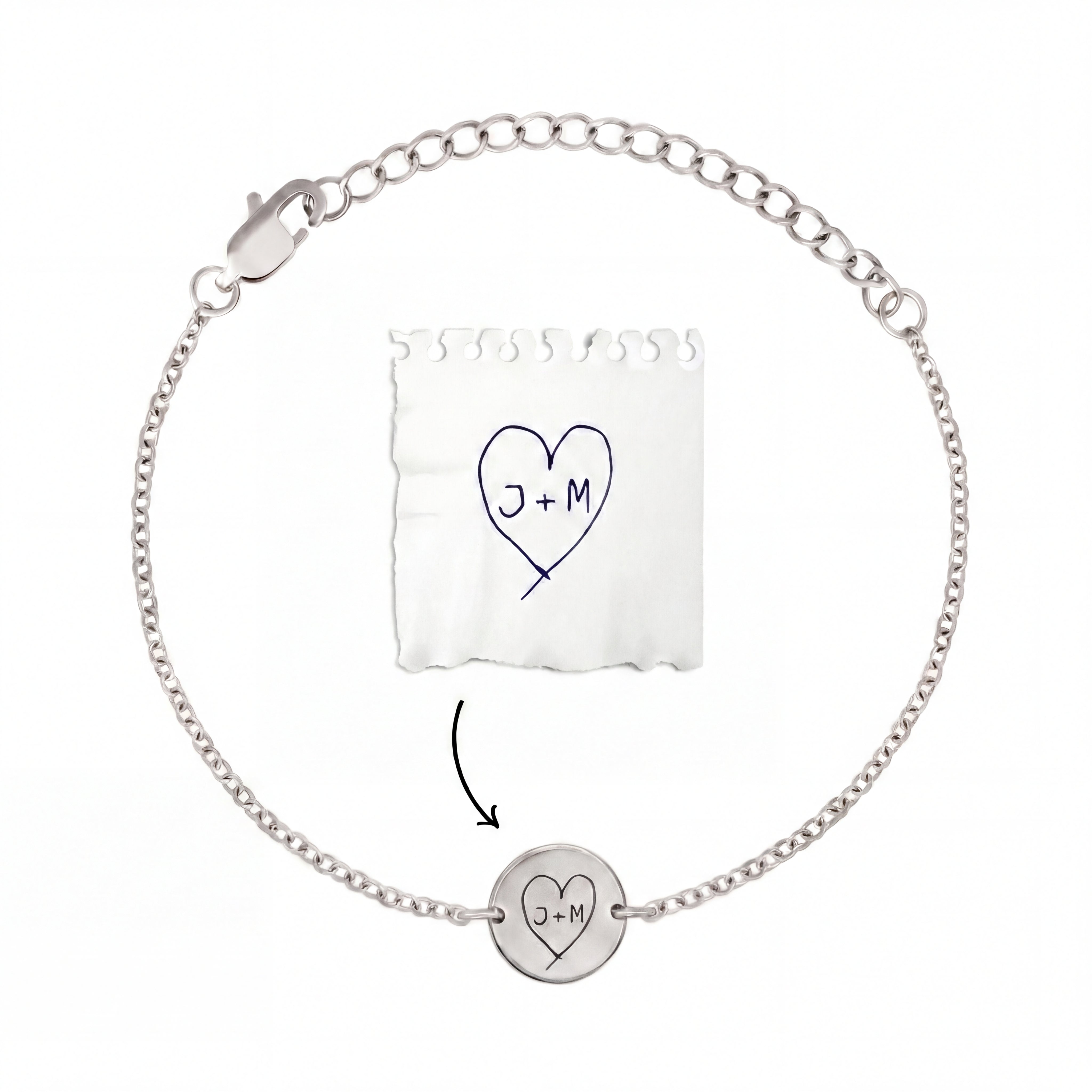 Personalised bracelet with your own handwriting/drawing