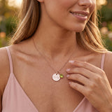 Custom name necklace with birthstone