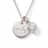 Custom name necklace with birthstone