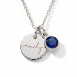 Custom name necklace with birthstone