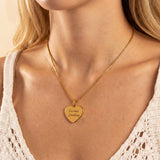 Heart necklace with Personalised engraving