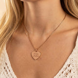 Heart necklace with Personalised engraving