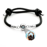 Personalised photo bracelet with your photo - leather