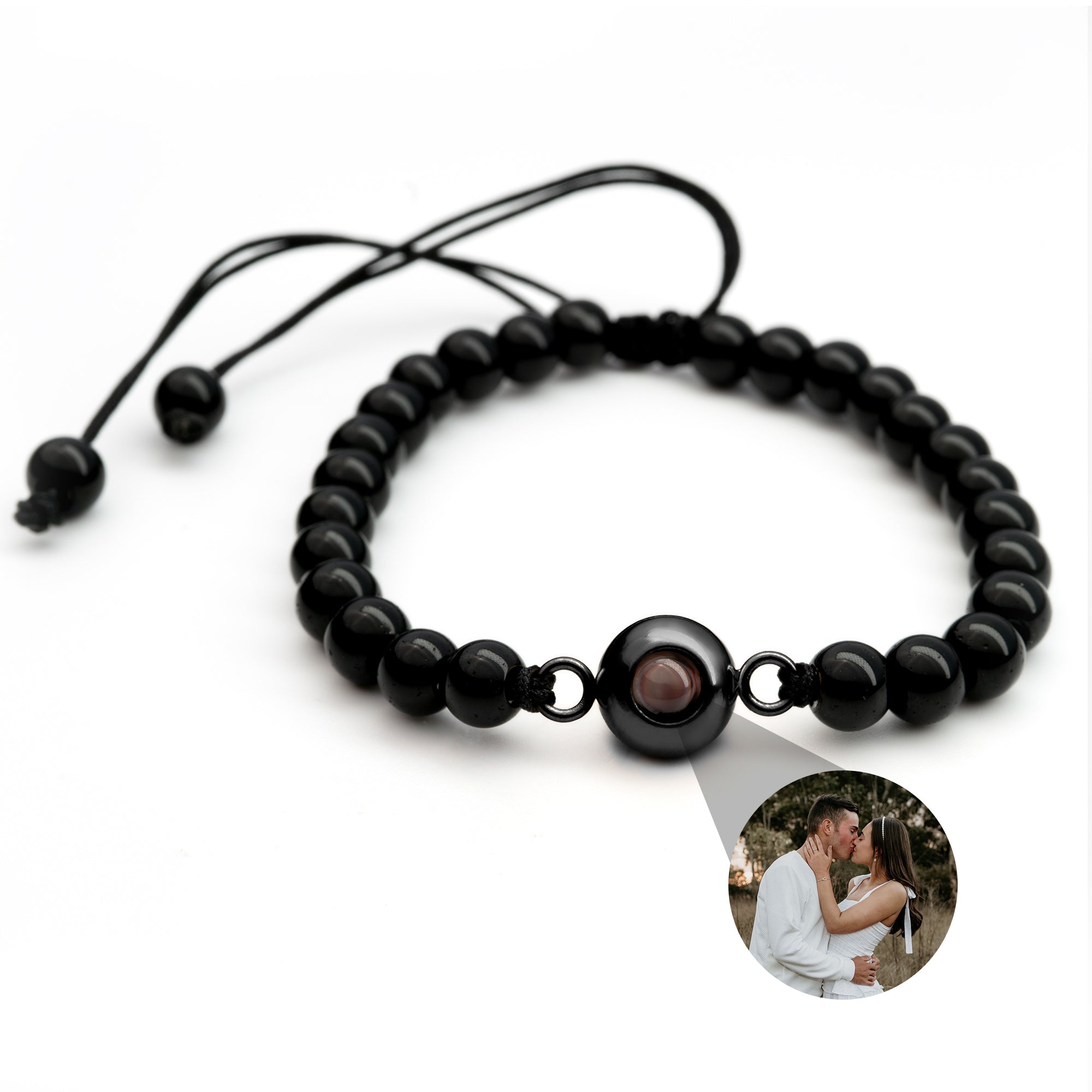 Personalised photo bracelet with your photo - Pearls