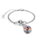 Personalised photo bracelet with your photo - Rolo chain