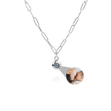 Personalised photo necklace - Paperclip chain